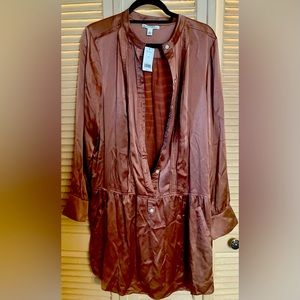 Banana Republic 100% Silk Shirt with Drop Waist